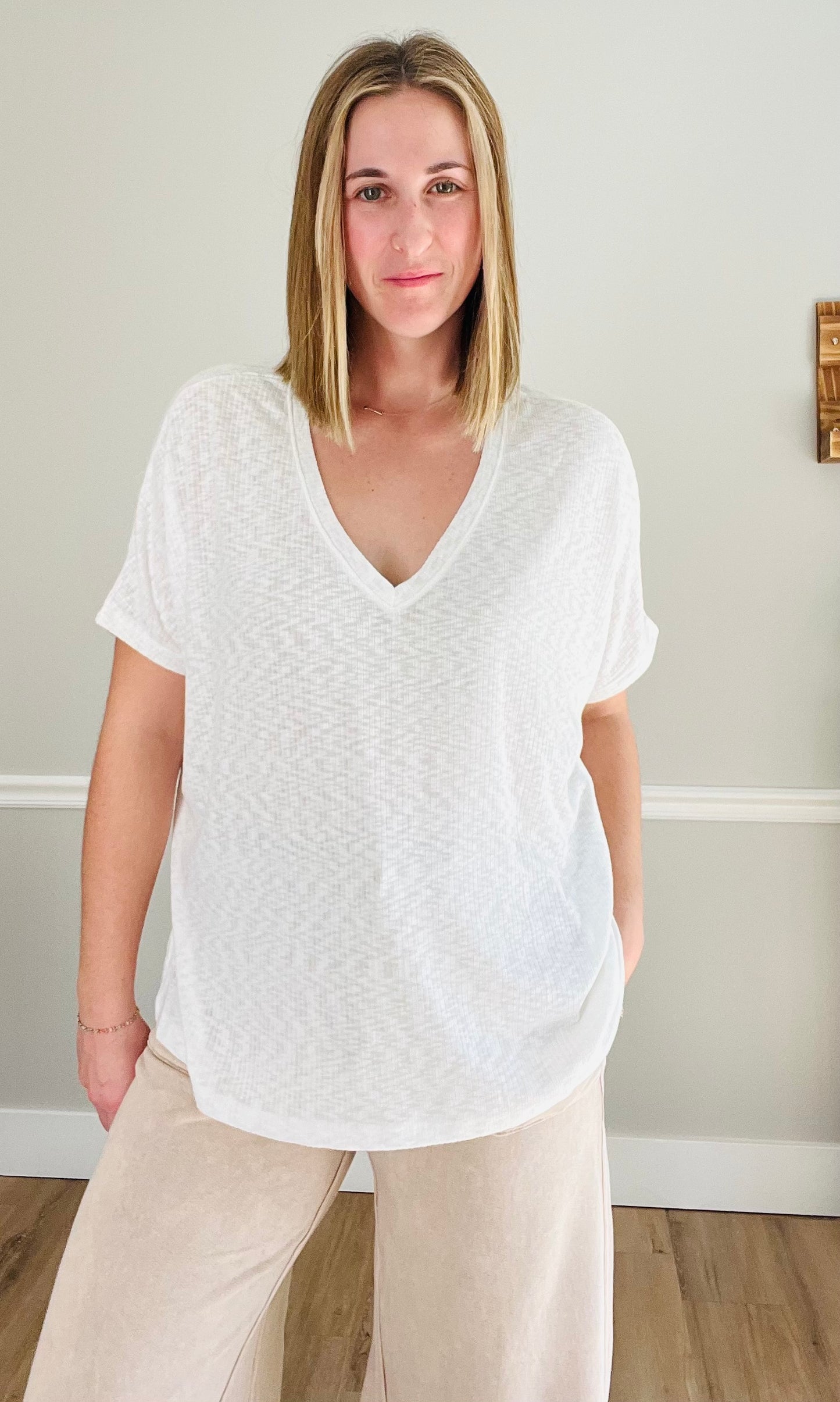 Back to Basics V Neck Tee