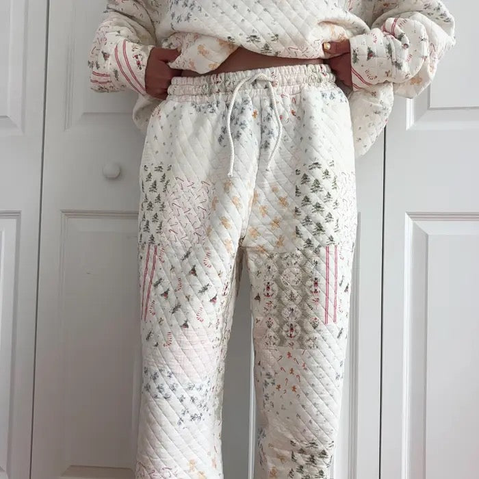 Holiday Quilted Joggers
