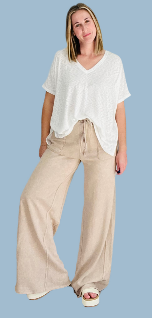 Relaxed Wide Leg Pant