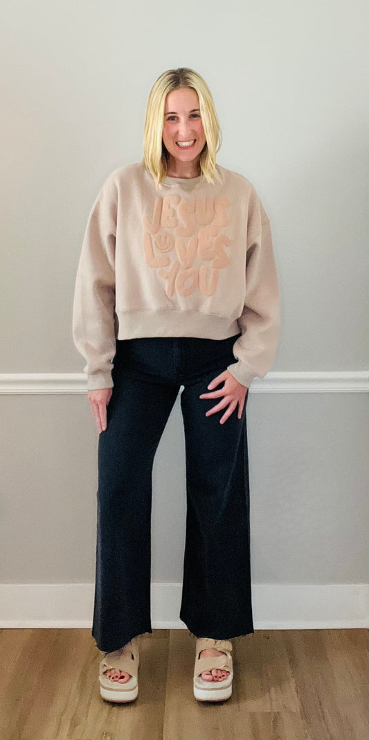Faded Black Wide Leg Denim Pants