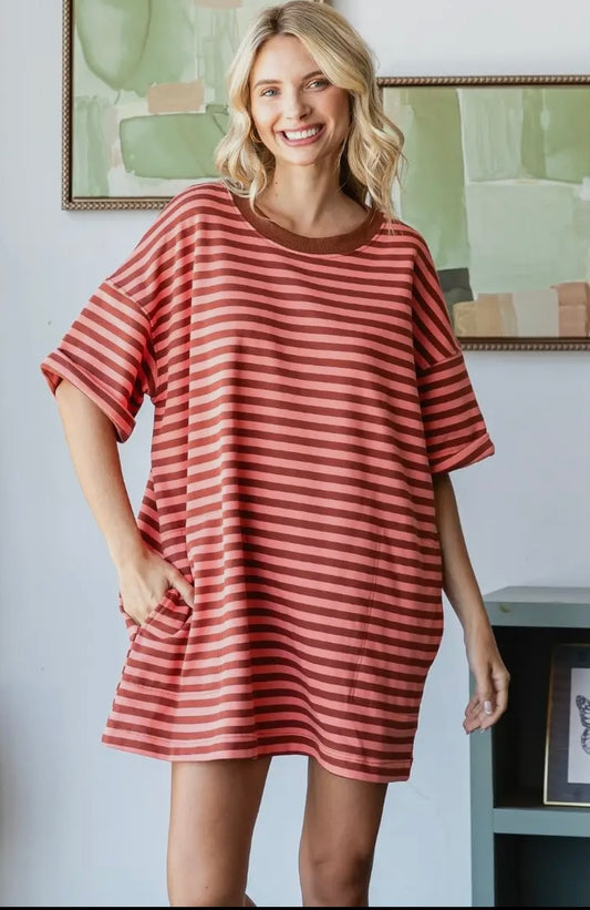 Striped T-shirt Dress