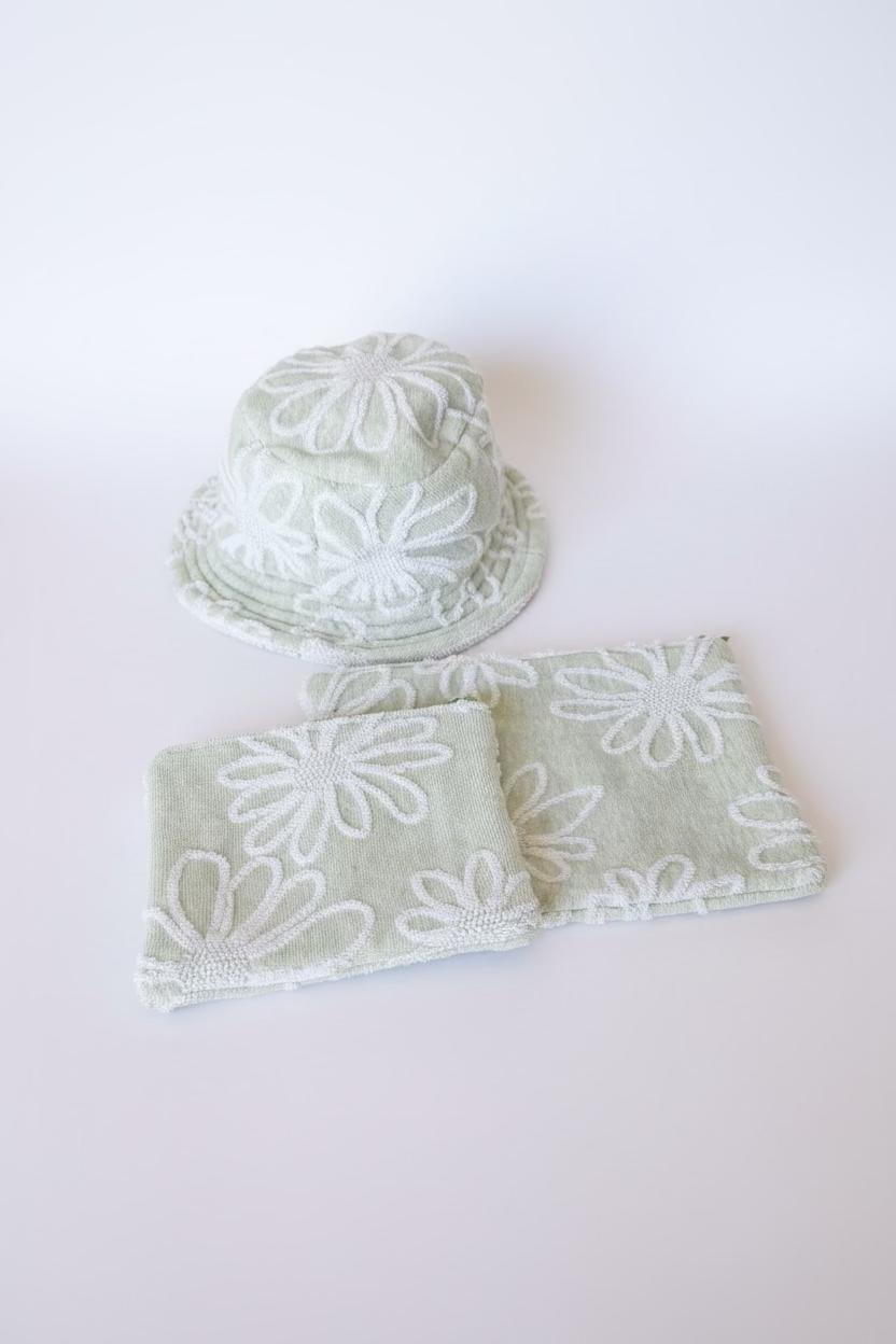 Terry Towel Zipper Pouch - Large