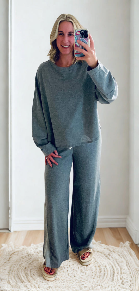 Waffled Knit Set