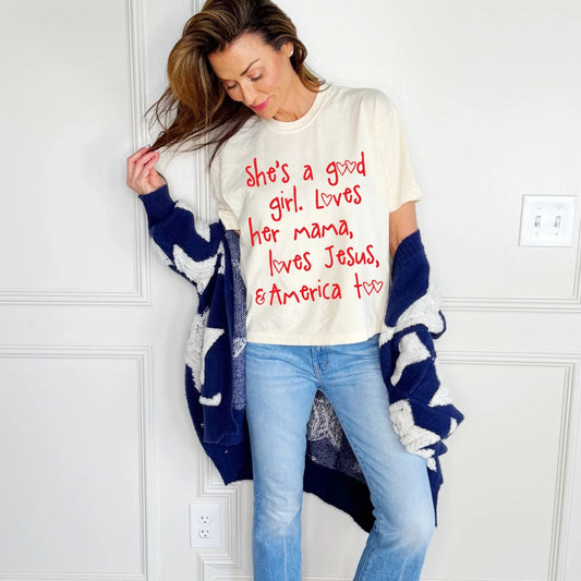 She's A Good Girl Cropped Tee (1 small)