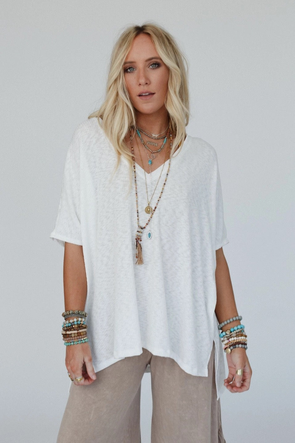 Back to Basics V Neck Tee