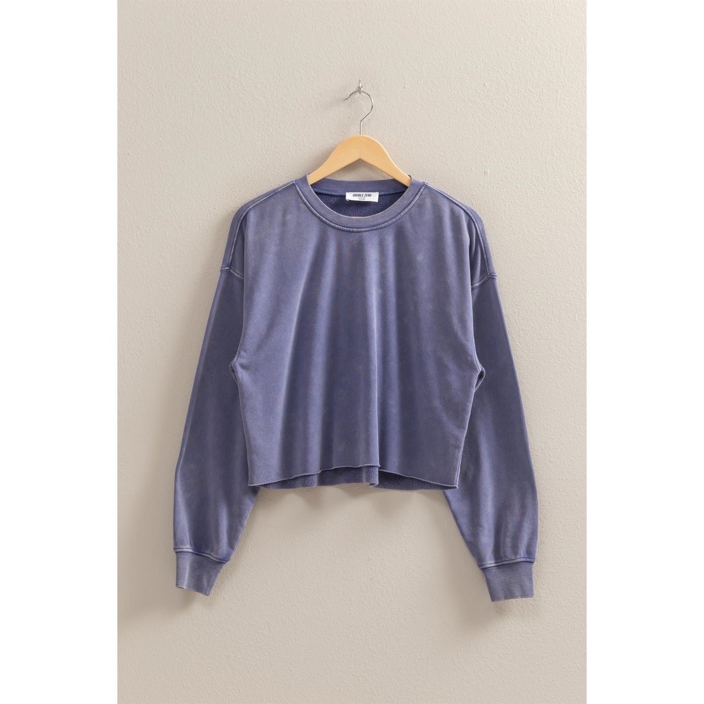Dusty Indigo Cropped Sweatshirt